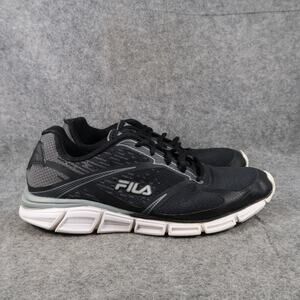 Fila Shoes Mens 9.5 Athletic Trainer Casual Active Workout Running Sport Black